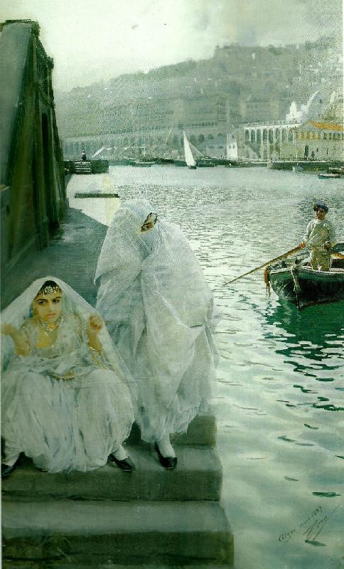 Anders Zorn i algers hamn china oil painting image
